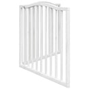 hundelåge 2 paneler 160 cm foldbar poppeltræ hvid