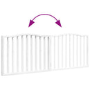 hundelåge 2 paneler 160 cm foldbar poppeltræ hvid