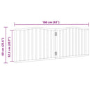 hundelåge 2 paneler 160 cm foldbar poppeltræ hvid