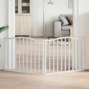 hundelåge 2 paneler 160 cm foldbar poppeltræ hvid