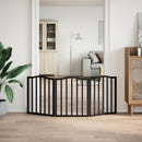 hundelåge 3 paneler 150 cm foldbar poppeltræ sort