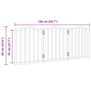 hundelåge 3 paneler 150 cm foldbar poppeltræ sort