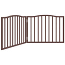 hundelåge 2 paneler 160 cm foldbar poppeltræ brun egetræ