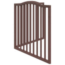 hundelåge 2 paneler 160 cm foldbar poppeltræ brun egetræ