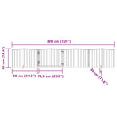 hundelåge med dør 4 paneler 320cm foldbar poppeltræ brun egetræ