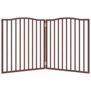 hundelåge 2 paneler 160 cm foldbar poppeltræ brun egetræ