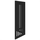 hundelåge 3 paneler 150 cm foldbar poppeltræ sort