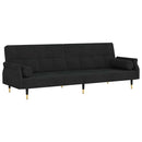 sovesofa med hynder velour sort
