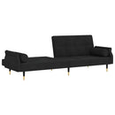 sovesofa med hynder velour sort