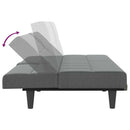 sovesofa med kopholdere stof mørkegrå