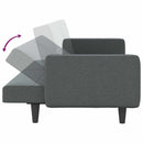 sovesofa med hynder stof mørkegrå