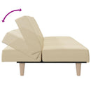 sovesofa stof cremefarvet