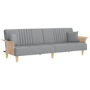 sovesofa med armlæn stof lysegrå