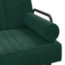 sovesofa med armlæn velour mørkegrøn