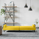 sovesofa med armlæn velour gul