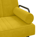 sovesofa med armlæn velour gul