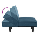 sovesofa velour blå