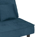 sovesofa velour blå