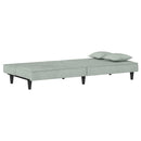 sovesofa velour lysegrå