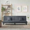 sovesofa velour mørkegrå