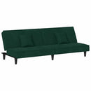 sovesofa velour mørkegrøn