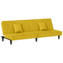 sovesofa velour gul