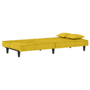 sovesofa velour gul