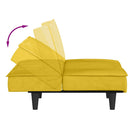 sovesofa velour gul