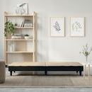 sovesofa stof cremefarvet
