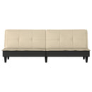 sovesofa stof cremefarvet