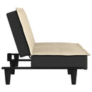 sovesofa stof cremefarvet