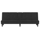 sovesofa med kopholdere velour sort