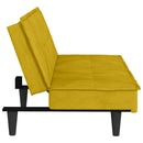 sovesofa med kopholdere velour gul