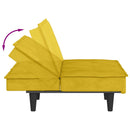 sovesofa med kopholdere velour gul