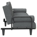 sovesofa med armlæn stof mørkegrå