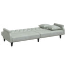 sovesofa med armlæn velour lysegrå