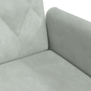 sovesofa med armlæn velour lysegrå