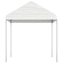 pavillon med tag 2,28x2,23x2,69 m polyethylen hvid