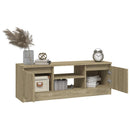 tv-bord med låge 102x30x36 cm sonoma-eg