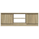 tv-bord med låge 102x30x36 cm sonoma-eg