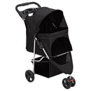 foldbar hundeklapvogn 80x46x98 cm oxfordstof sort