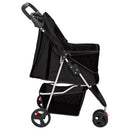 foldbar hundeklapvogn 80x46x98 cm oxfordstof sort