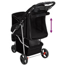 foldbar hundeklapvogn 80x46x98 cm oxfordstof sort