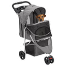 foldbar hundeklapvogn 80x46x98 cm oxfordstof grå
