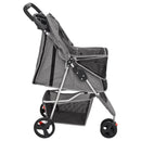 foldbar hundeklapvogn 80x46x98 cm oxfordstof grå