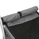 foldbar hundeklapvogn 100x49x96 cm linned grå