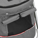 foldbar hundeklapvogn 100x49x96 cm linned grå