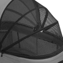 dobbelt hundeklapvogn foldbar 83x48x97 cm oxfordstof grå