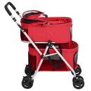 dobbelt hundeklapvogn foldbar 83x48x97 cm oxfordstof rød