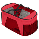 dobbelt hundeklapvogn foldbar 83x48x97 cm oxfordstof rød